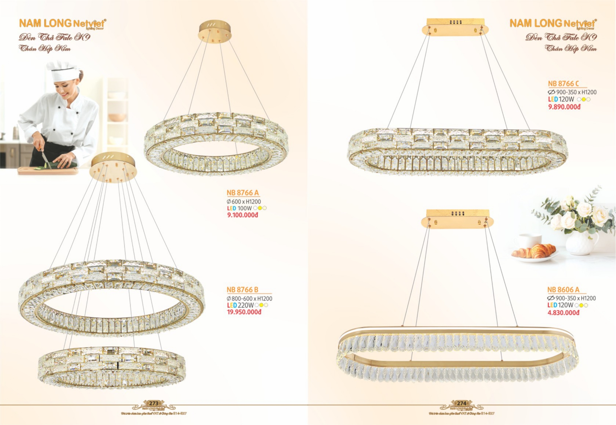 Bảng giá đèn trang trí Nam Long